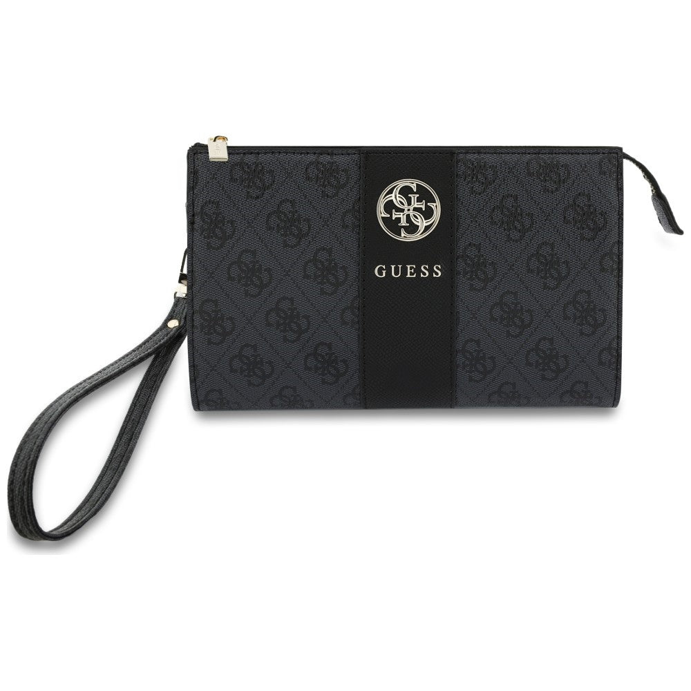 Univerzalna torbica za mobitel, Guess, 4G Round Classic Logo Stripe, crna