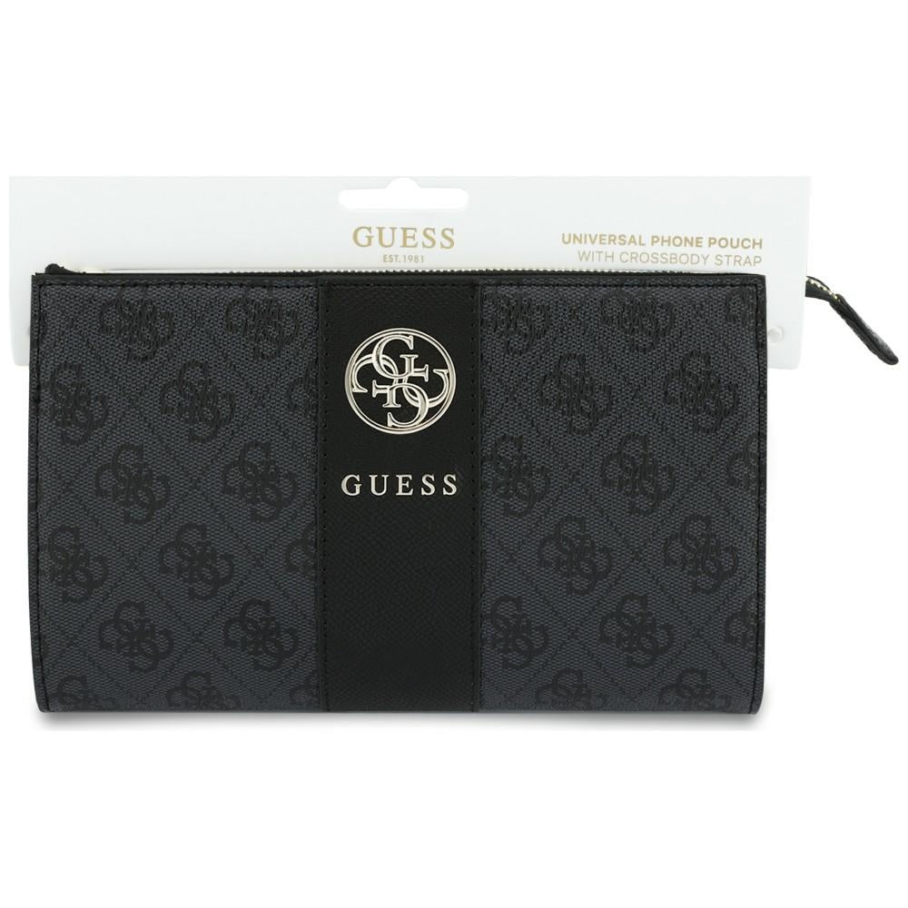 Univerzalna torbica za mobitel, Guess, 4G Round Classic Logo Stripe, crna