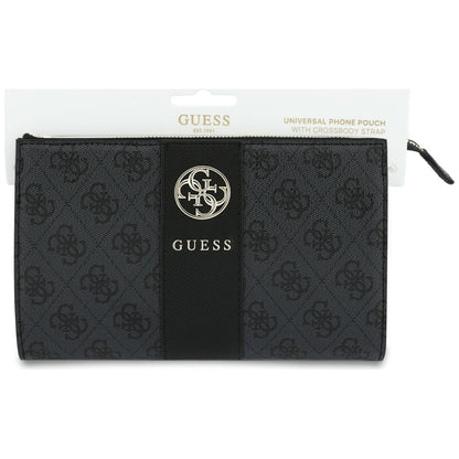 Univerzalna torbica za mobitel, Guess, 4G Round Classic Logo Stripe, crna