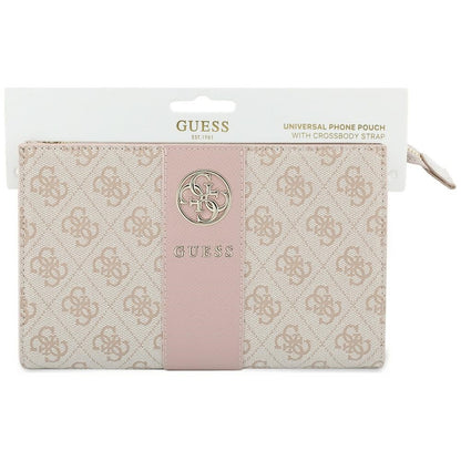 Univerzalna torbica za telefon, Guess, 4G Round Classic Logo Stripe, ružičasta