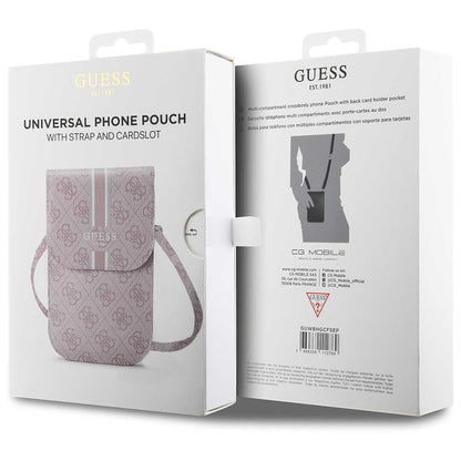 Univerzalna torbica za telefon, Guess, 4G Stripes, Roza