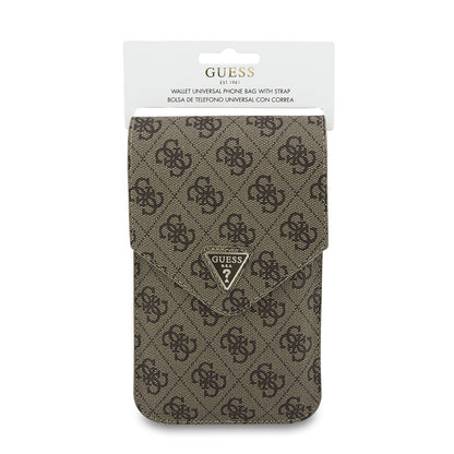 Univerzalna torbica za telefon, Guess, Fliptok Triangle 4G, smeđa