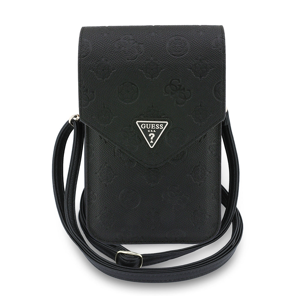Univerzalna torbica za telefon, Guess, Grained Peony, Crna