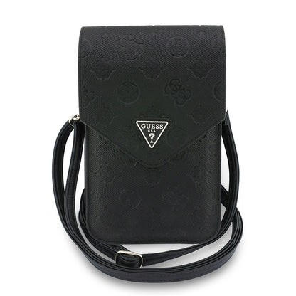 Univerzalna torbica za telefon, Guess, Grained Peony, Crna