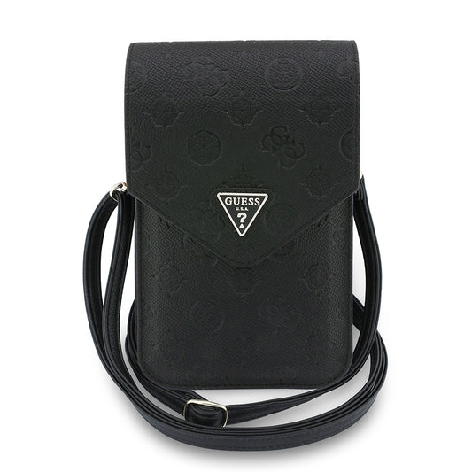 Univerzalna torbica za telefon, Guess, Grained Peony, Crna
