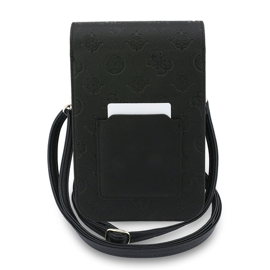 Univerzalna torbica za telefon, Guess, Grained Peony, Crna