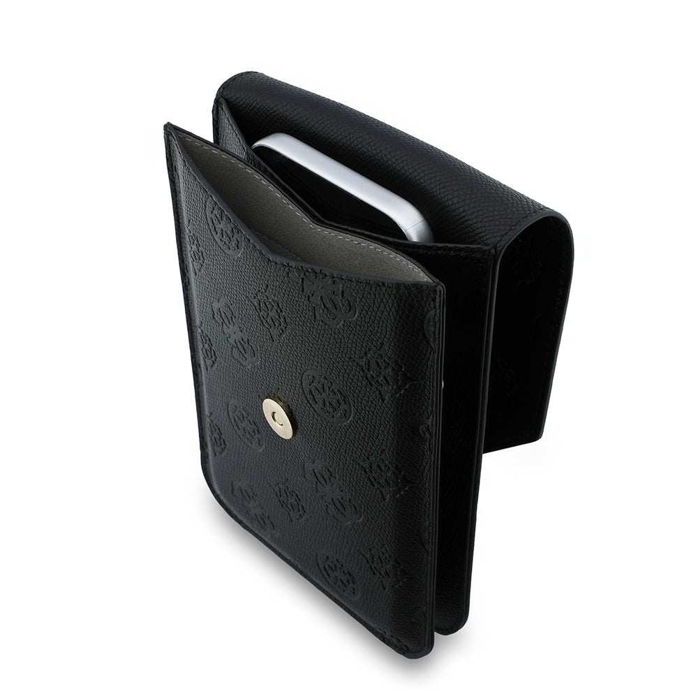 Univerzalna torbica za telefon, Guess, Grained Peony, Crna