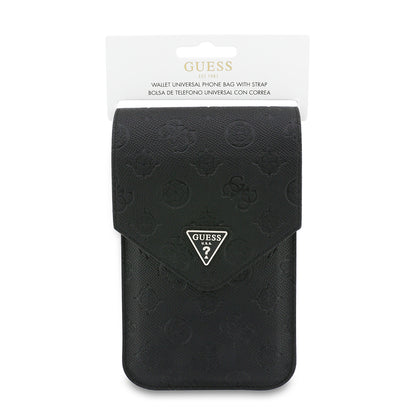 Univerzalna torbica za telefon, Guess, Grained Peony, Crna