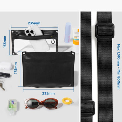 Univerzalna vodootporna torba i futrola Spigen Crossbag, crna AMP09746