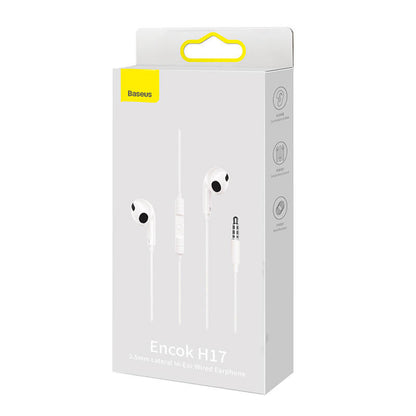 Handsfree 3.5mm Baseus Encok H17, Bijeli NGCR020002
