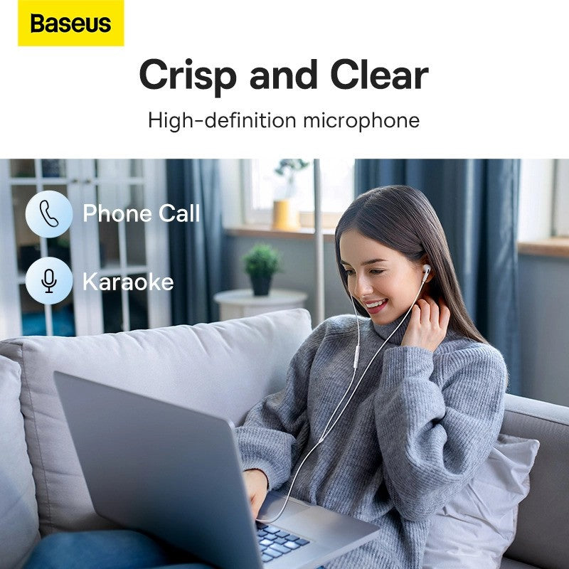 Handsfree 3.5mm Baseus Encok H18, Bijeli