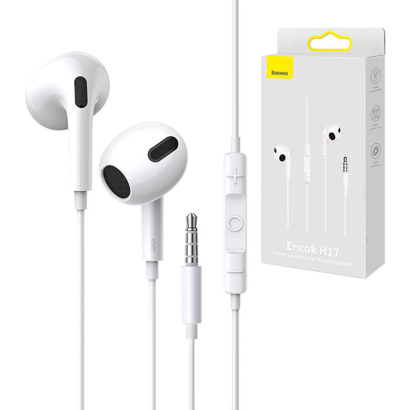 Handsfree 3.5mm Baseus Encok H17, Bijeli NGCR020002
