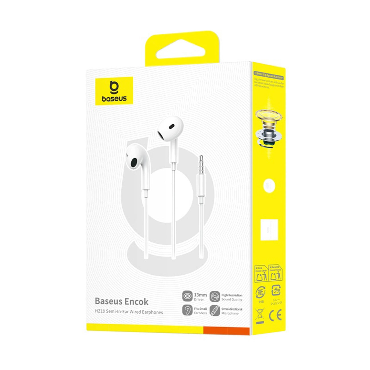 Handsfree 3.5mm Baseus Encok HZ19, Bijeli A00182301213-00