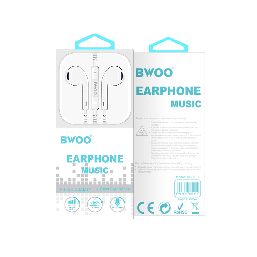 Handsfree 3.5mm BWOO HF05, Bijela
