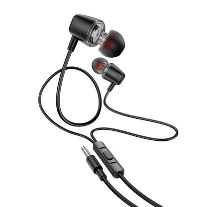 Slušalice s mikrofonom 3,5 mm HOCO M107, crne