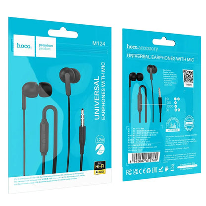 Handsfree 3.5mm HOCO M124, Crna