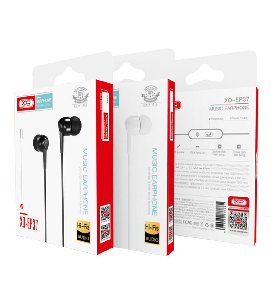 Handsfree 3.5mm XO Design EP37, Crni