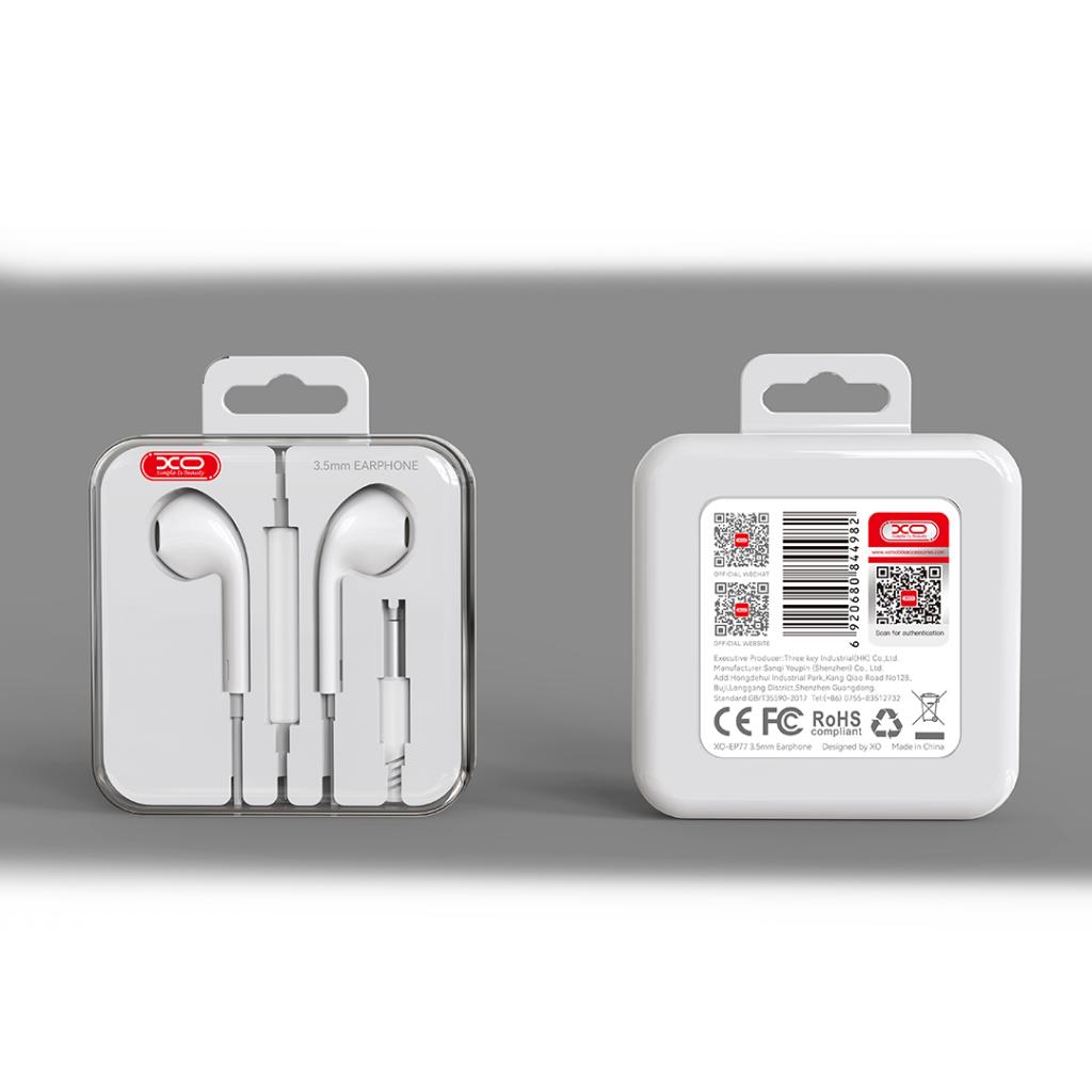 Handsfree 3.5mm XO Design EP77, Bijela