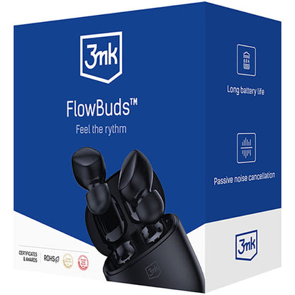Handsfree Bluetooth 3MK FlowBuds, TWS, Crni