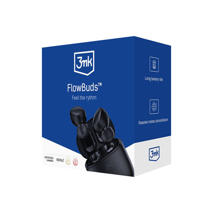 Handsfree Bluetooth 3MK FlowBuds, TWS, Crni