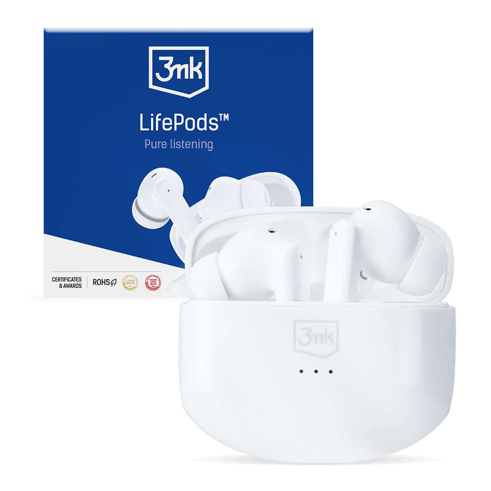 Handsfree Bluetooth 3MK LIFEPODS, TWS, ANC, Bijela