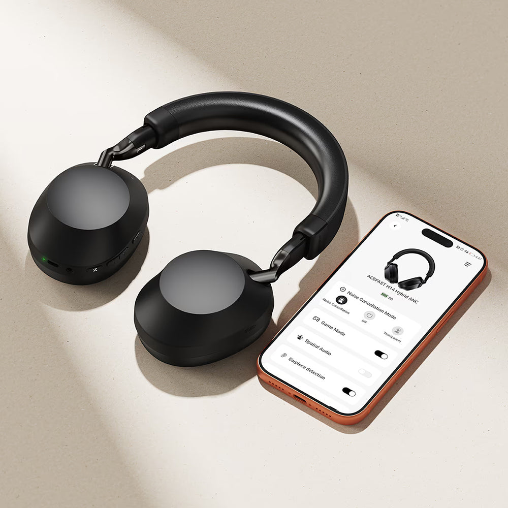 Handsfree Bluetooth Acefast H14, A2DP, ANC, Crna