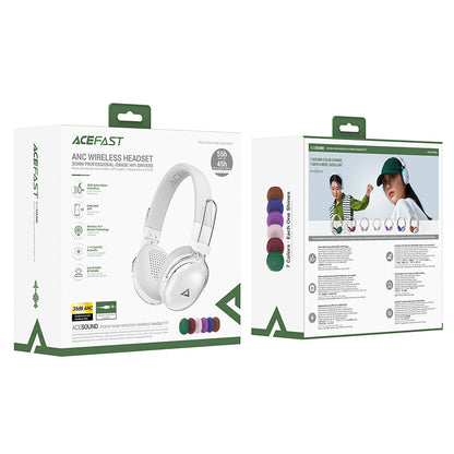 Handsfree Bluetooth Acefast H7, A2DP, ANC, Bijeli