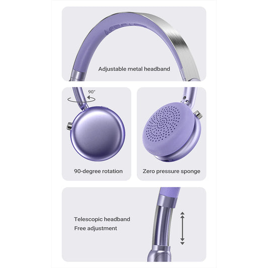 Handsfree Bluetooth Acefast H8, A2DP, ANC, Zlatni