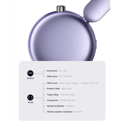 Handsfree Bluetooth Acefast H8, A2DP, ANC, Zlatni