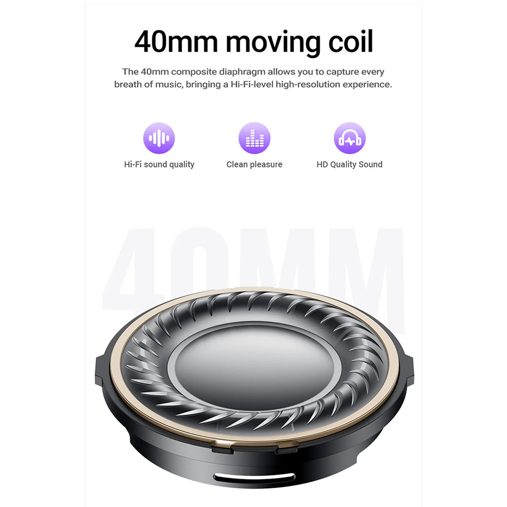 Handsfree Bluetooth Acefast H8, A2DP, ANC, Zlatni