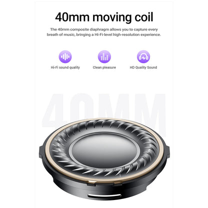 Handsfree Bluetooth Acefast H8, A2DP, ANC, Zlatni