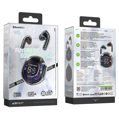 Handsfree Bluetooth Acefast T8, TWS, Crni