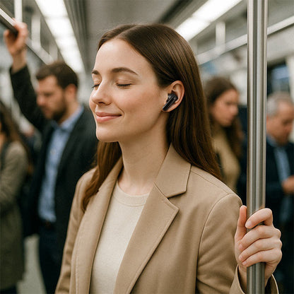Handsfree Bluetooth Acefast W5, TWS, ANC, Crni