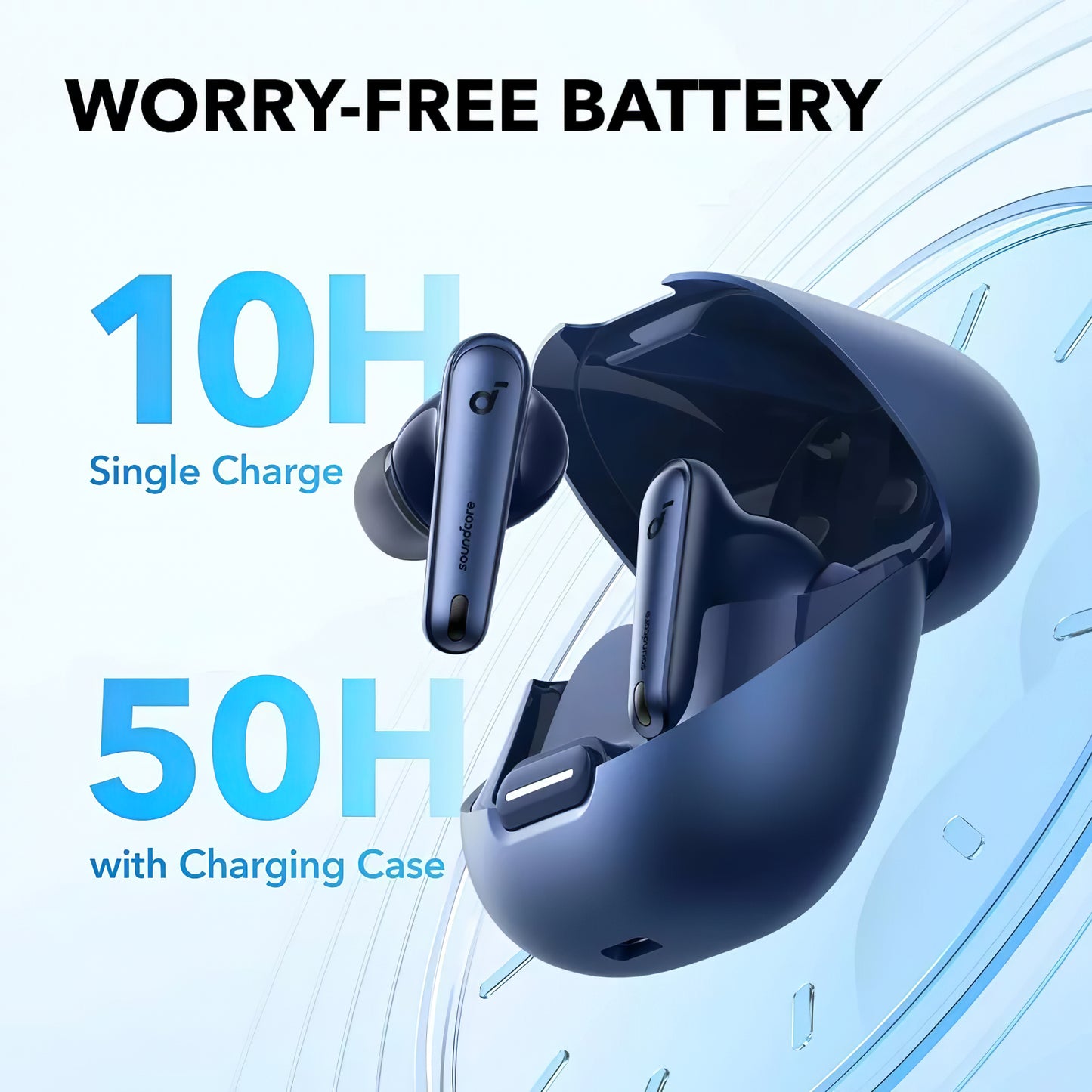 Handsfree Bluetooth Anker SoundCore Liberty 4 NC, TWS, ANC, MultiPoint, Plavi A3947G31