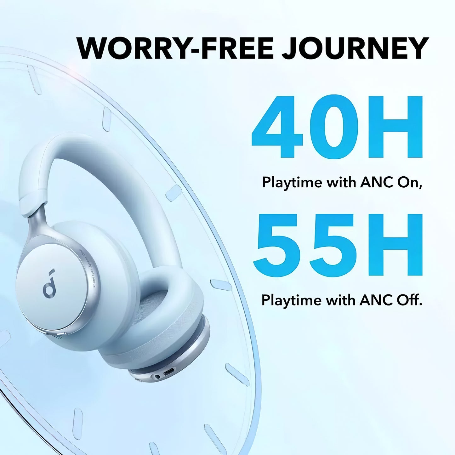 Handsfree Bluetooth Anker SoundCore Space On, Multipoint, A2DP, ANC, Plavi A3035G31