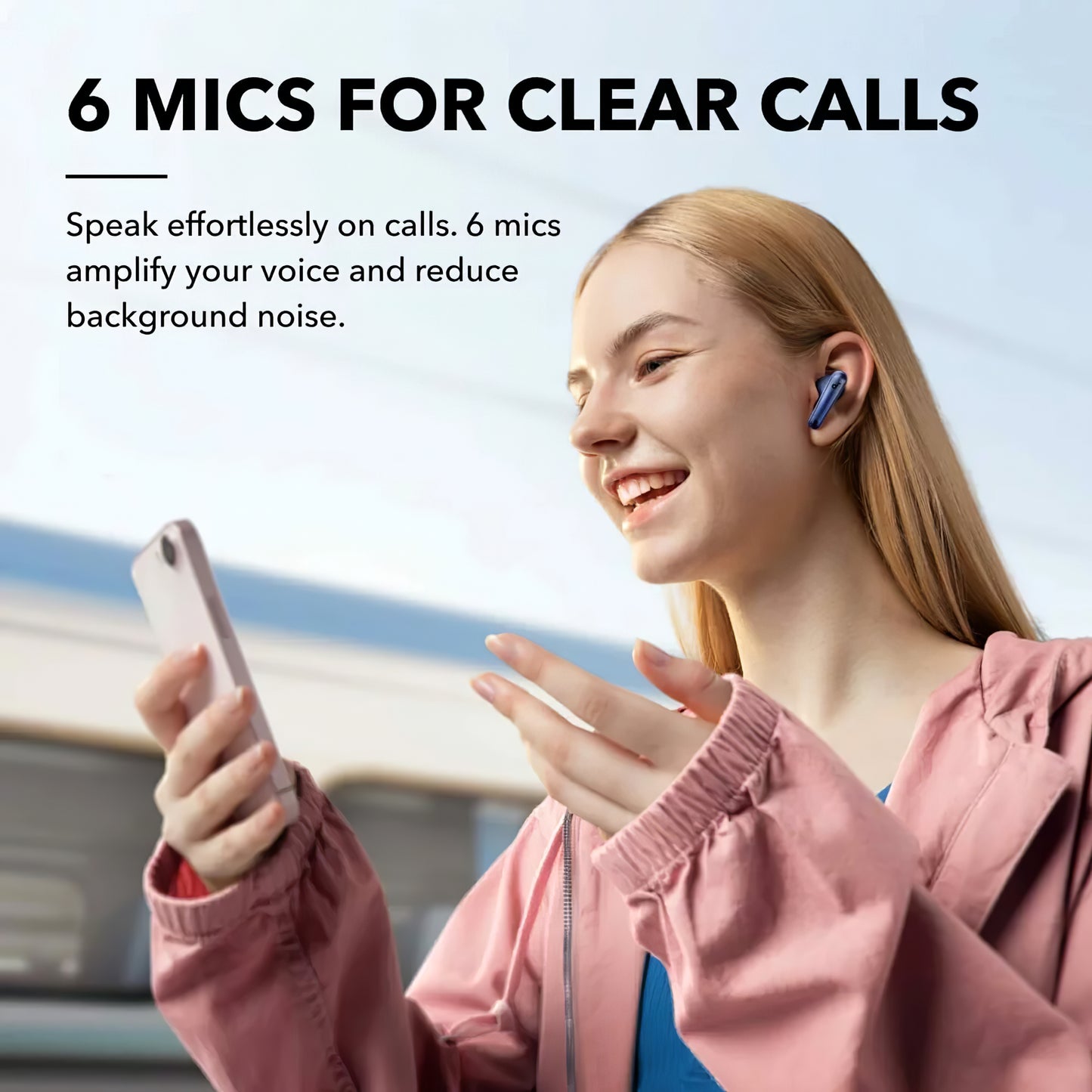 Handsfree Bluetooth Anker SoundCore Liberty 4 NC, TWS, ANC, MultiPoint, Plavi A3947G31