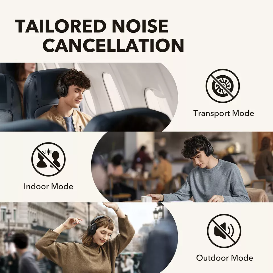 Handsfree Bluetooth Anker SoundCore Q30, A2DP, ANC, Crna A3028313