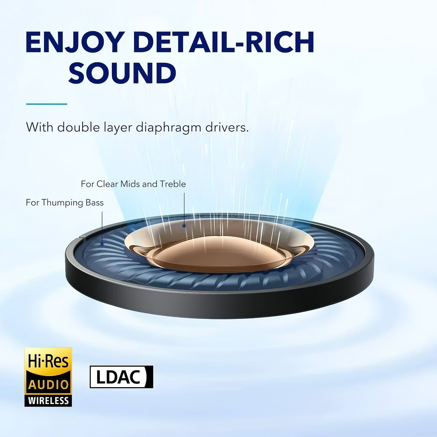 Handsfree Bluetooth Anker SoundCore Space A40, TWS, MultiPoint, Plavi A3936G31
