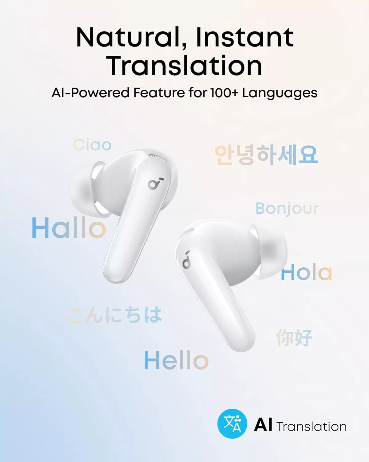 Handsfree Bluetooth Anker SoundCore R60i, TWS, ANC, Bijela D1202G21
