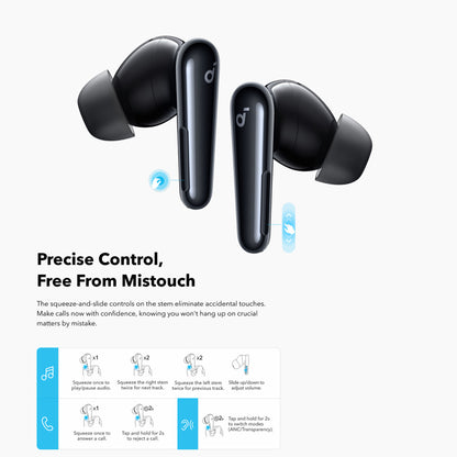 Handsfree Bluetooth Anker SoundCore Liberty 4 Pro NC, TWS, ANC, Crni A3954GF1