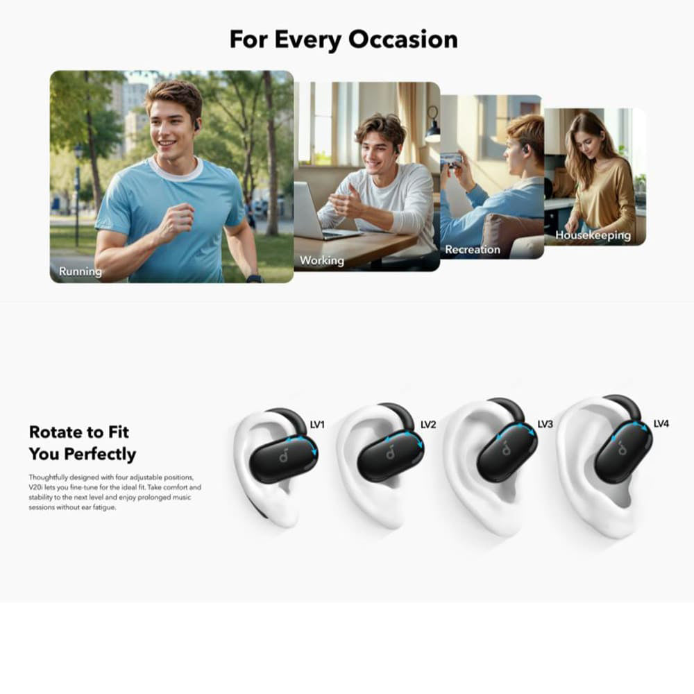 Handsfree Bluetooth Anker SoundCore V20i, TWS, Bijeli A3876G21