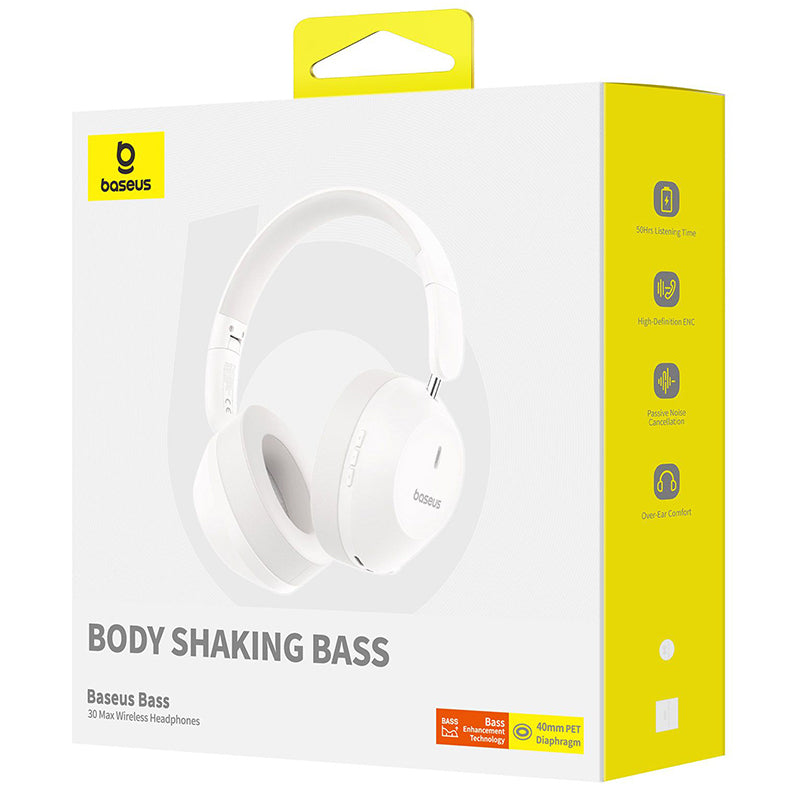 Handsfree Bluetooth Baseus Bass 30 Max, A2DP, Bijeli A00070700211-00