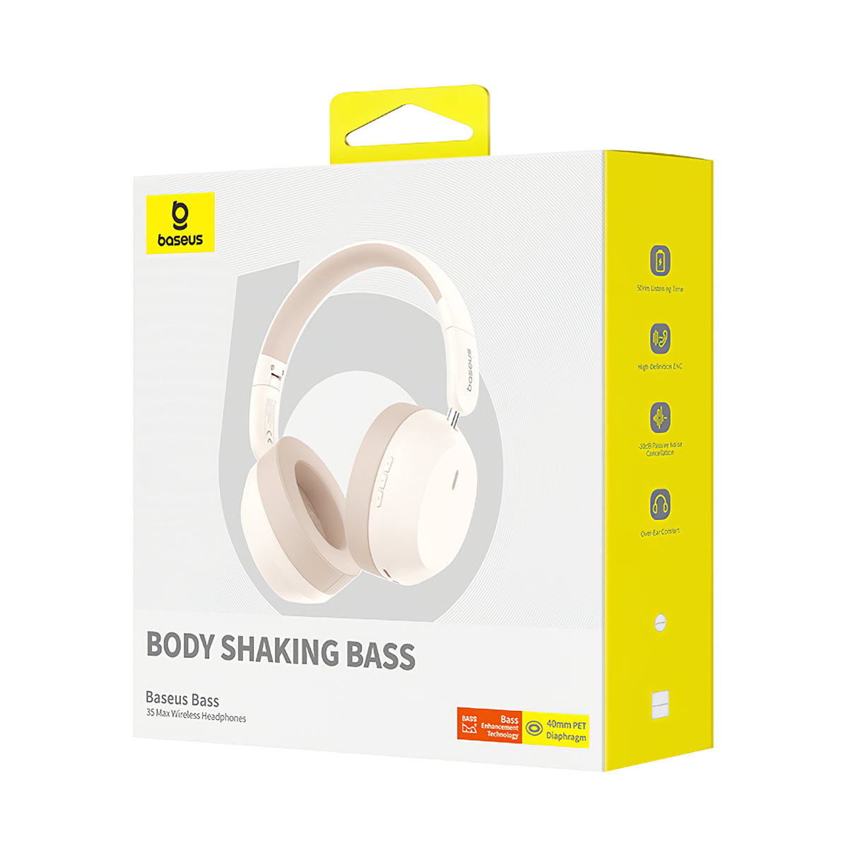Handsfree Bluetooth Baseus Bass 35 Max, A2DP, Bijeli A00070800221-00