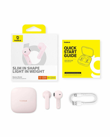 Handsfree Bluetooth Baseus Bowie E16, TWS, Roza A00061900413-01