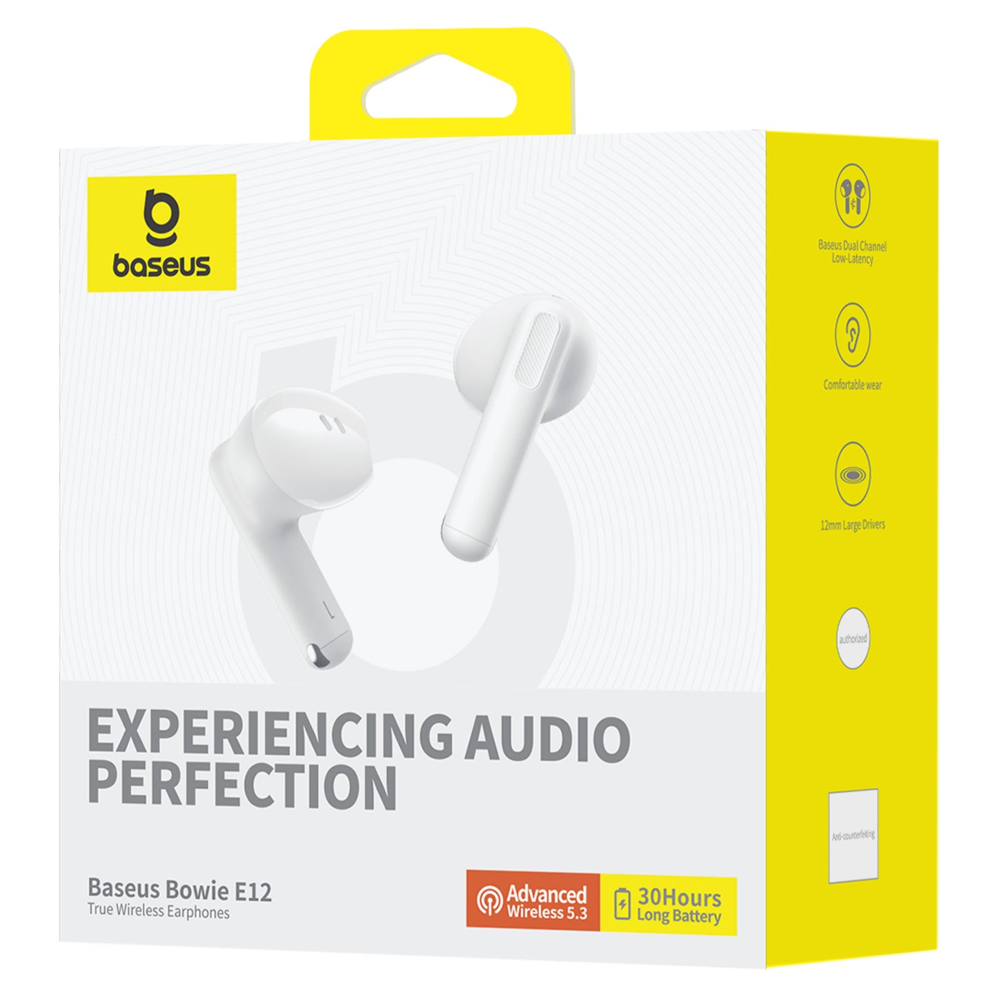 Handsfree Bluetooth Baseus Bowie E12, TWS, Bijeli A00059801216-Z1