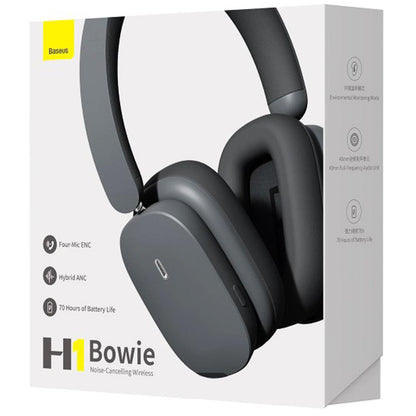 Handsfree Bluetooth Baseus Bowie H1, A2DP, ANC, Sivi