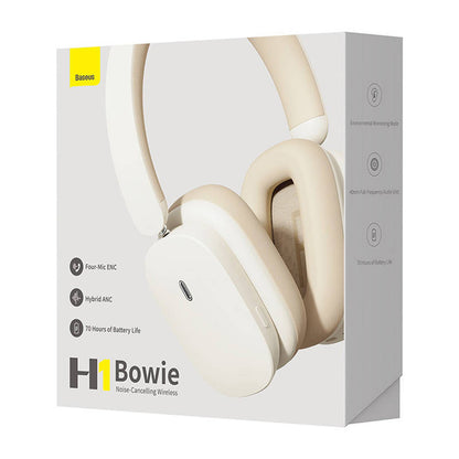 Handsfree Bluetooth Baseus Bowie H1, A2DP, ANC, Krem NGTW230202