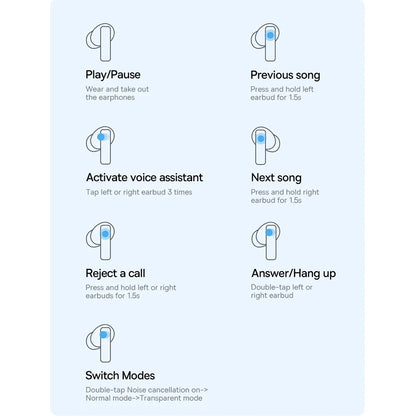 Handsfree Bluetooth Baseus Bowie M2, TWS, Bijeli A00024000221-Z1