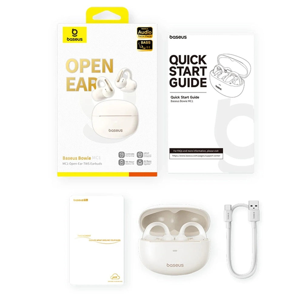 Handsfree Bluetooth Baseus Bowie MC1, TWS, Bijeli A00083501226-00