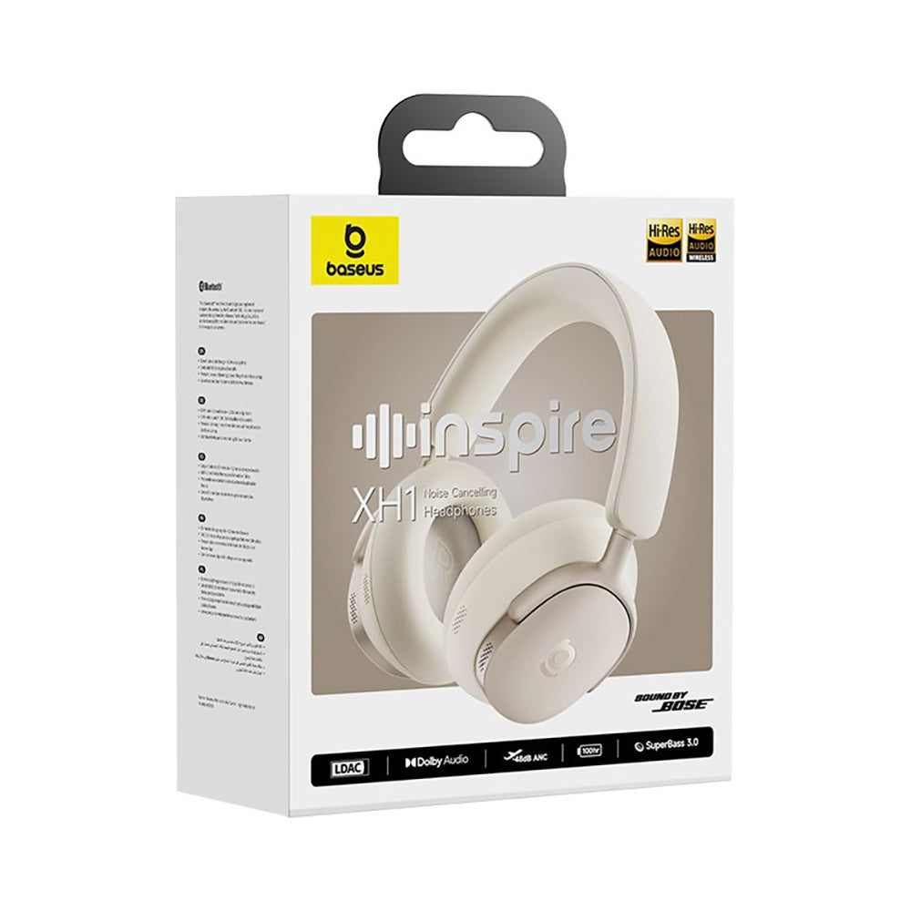 Handsfree Bluetooth Baseus Inspire XH1 Sound by Bose, A2DP, ANC, Bijela A00085701233-00